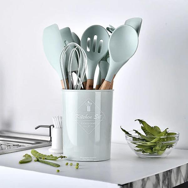 Rustic Kitchen Utensils with Wooden Handles | Kalsten
