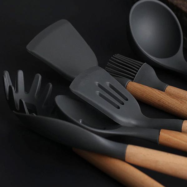 Rustic Kitchen Utensils with Wooden Handles | Kalsten