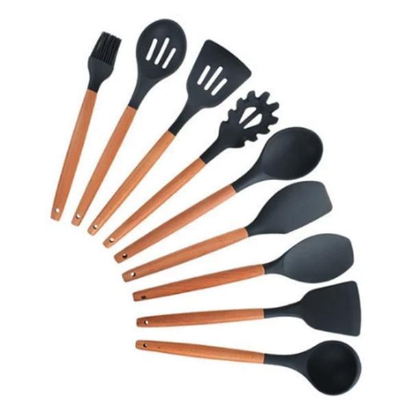 Rustic Kitchen Utensils with Wooden Handles | Kalsten