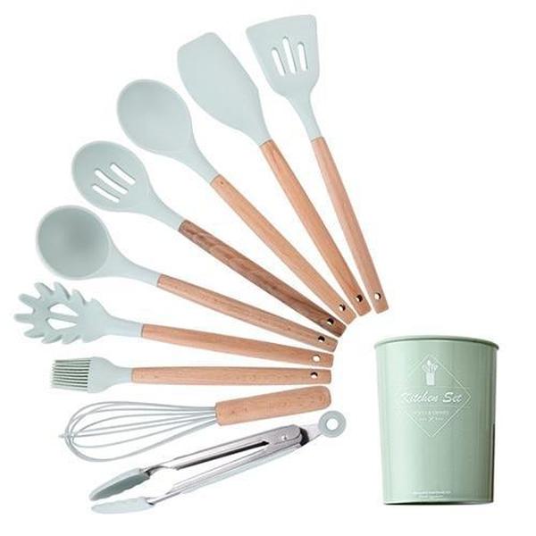 Rustic Kitchen Utensils with Wooden Handles | Kalsten
