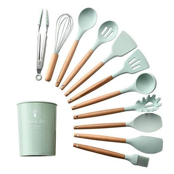 Rustic Kitchen Utensils with Wooden Handles | Kalsten