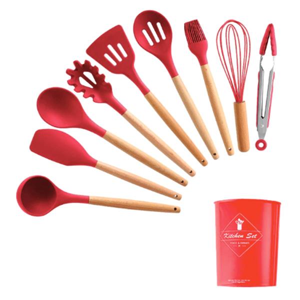 Rustic Kitchen Utensils with Wooden Handles | Kalsten