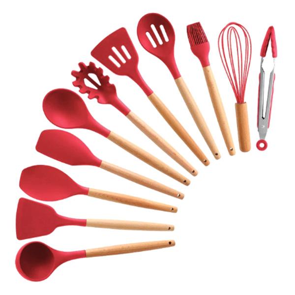 Rustic Kitchen Utensils with Wooden Handles | Kalsten