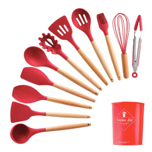 Rustic Kitchen Utensils with Wooden Handles | Kalsten