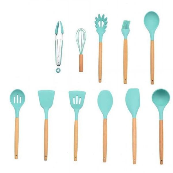 Rustic Kitchen Utensils with Wooden Handles | Kalsten