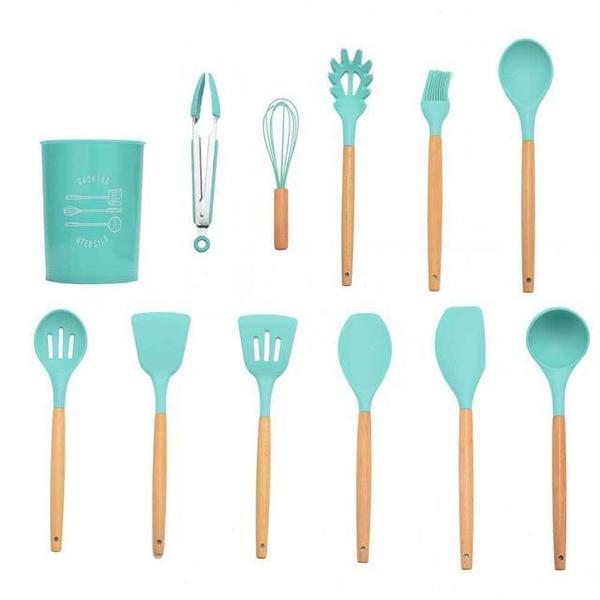 Rustic Kitchen Utensils with Wooden Handles | Kalsten