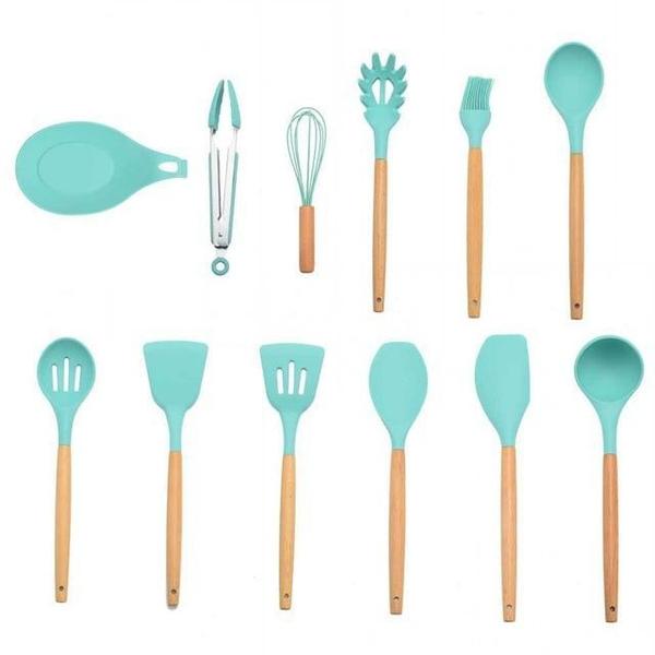 Rustic Kitchen Utensils with Wooden Handles | Kalsten