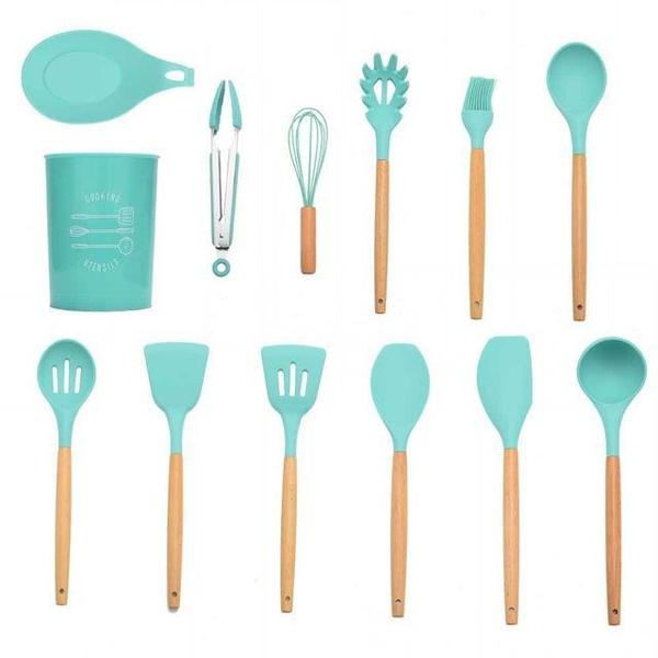 Rustic Kitchen Utensils with Wooden Handles | Kalsten