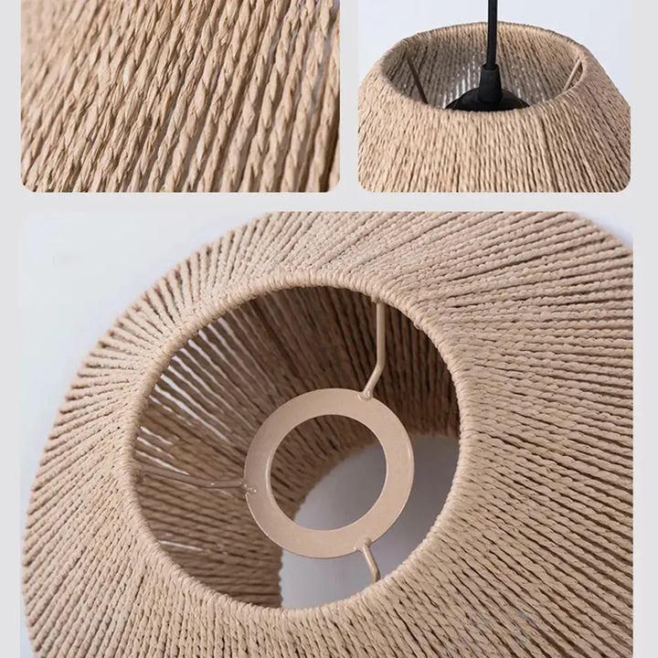 Elegant Rattan Pendant Lamp – Rustic Geometric Lighting for Any Space Noxord