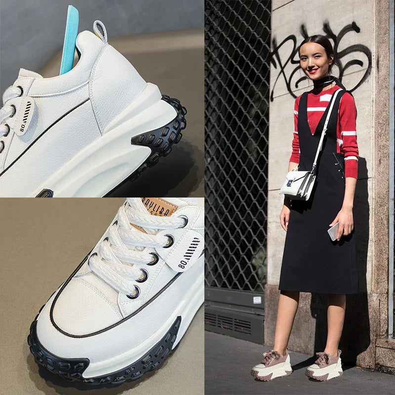 Kalsten | 7 cm Platform Wedge Sneakers made of Leather