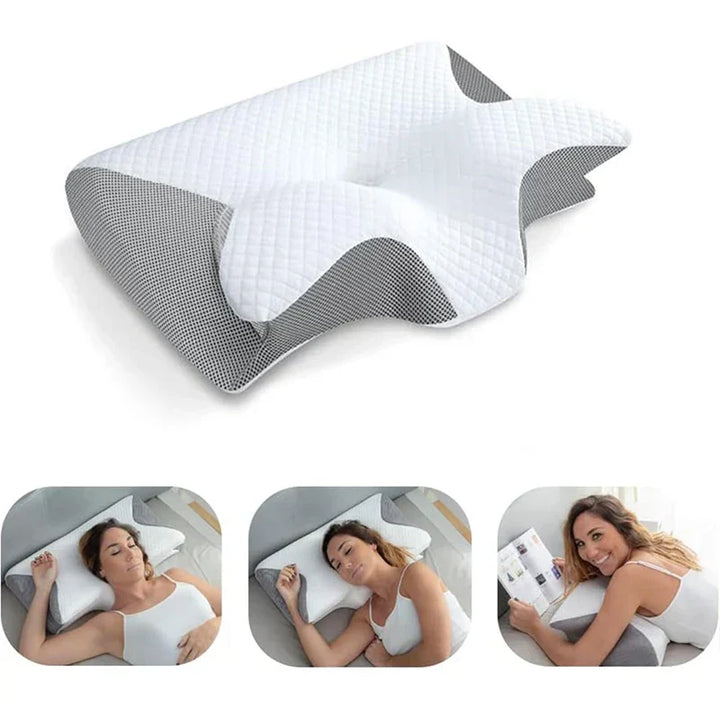 Kalsten | Memory Foam Cervical Pillow | Ergonomic 2-in-1 Design for Neck Pain Relief & Comfortable Sleep