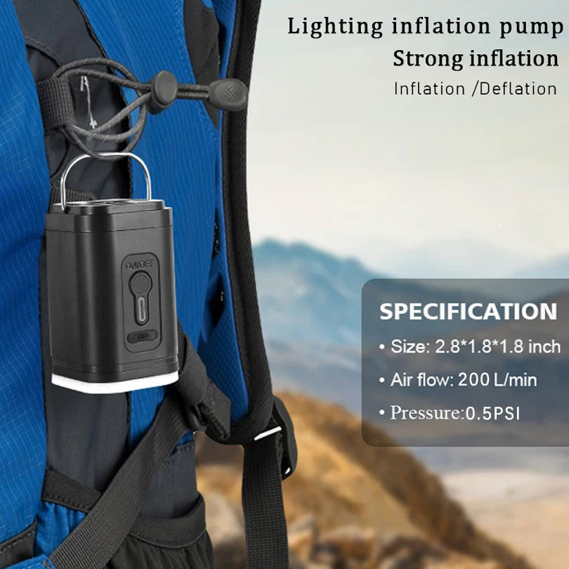 Mini air pump USB-C with 5 nozzles – 200 L/min | Kalsten