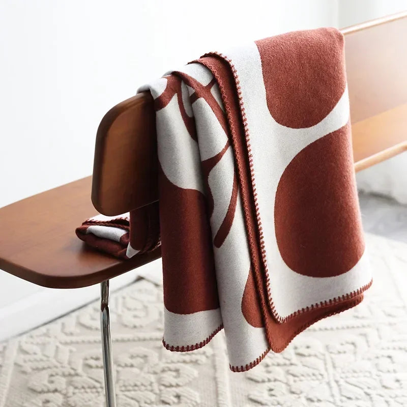 Kalsten | NordLuxe | Jacquard Throw Blanket | Imitation Cashmere | Soft & Warm | Sofa Throw & Bedspread in Nordic Style