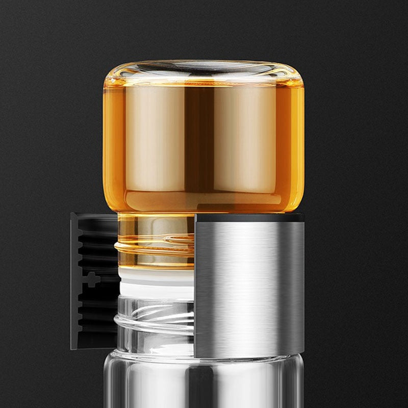 Kalsten | 2in1 Double Wall Thermal Smart Tea Glass Bottle