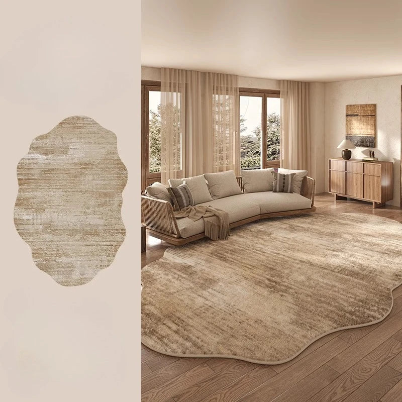 Kalsten | Irregular Plush Rug Light Luxury Washable for Bedroom and Living Room