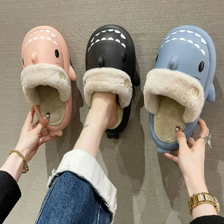 Funny Shark Slippers made of Cotton – Warm and Cozy Slippers for Men and Women, Non-Slip and Comfortable | Kalsten