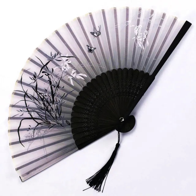 Traditional Japanese Style Floral Hand Fan | Kalsten