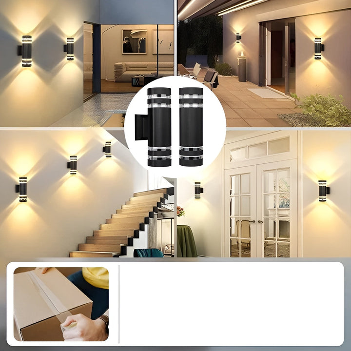 LED Outdoor Wall Light – Modern Up-&-Down Light | Waterproof for Garden & Balcony | Kalsten