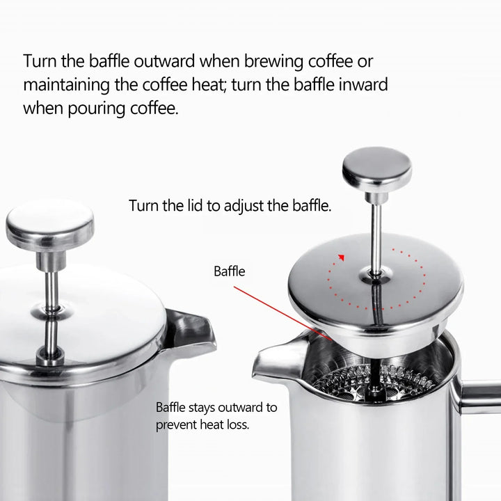 Kalsten | Stainless Steel French Press Coffee Maker