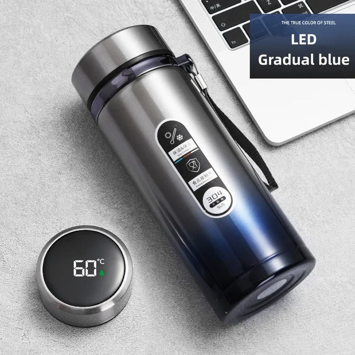 TempraBottle – Smart Thermos Bottle with LED Temperature Display (800ml–1L) | Kalsten
