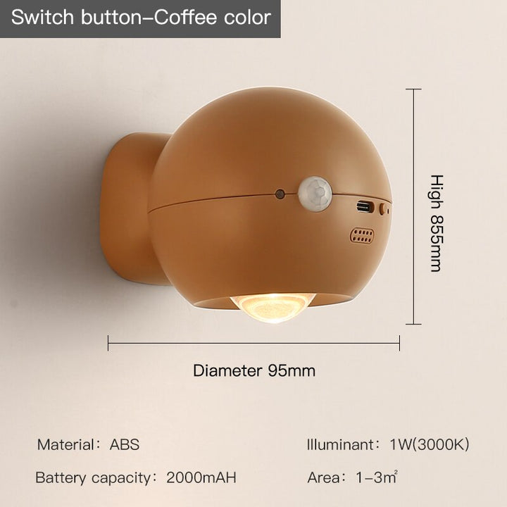 Eye Project Motion Sensor Rechargeable Wall Lamp | Noxord