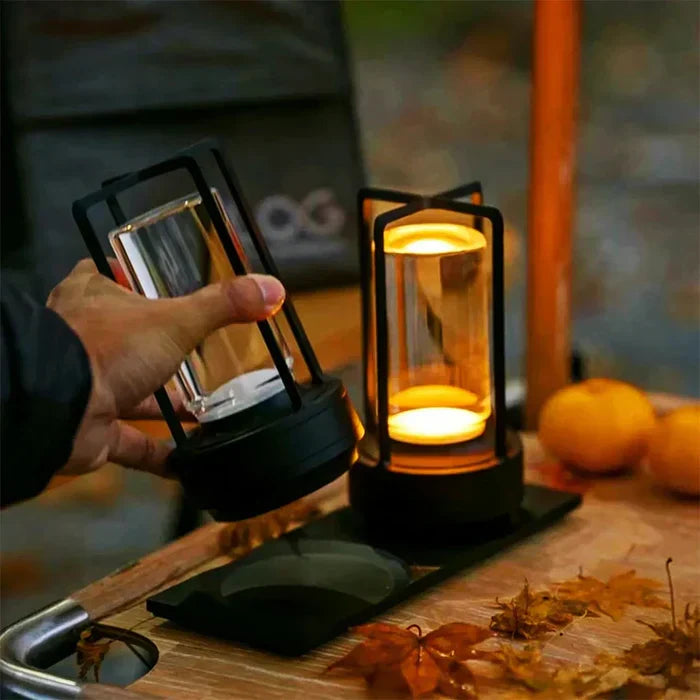 Warm LED Cordless Table Lamp – Battery Operated Nordic Design - LED with Touch Control, Suitable for Bedroom, Home, Outdoor - Ideal Night Light | Kalsten