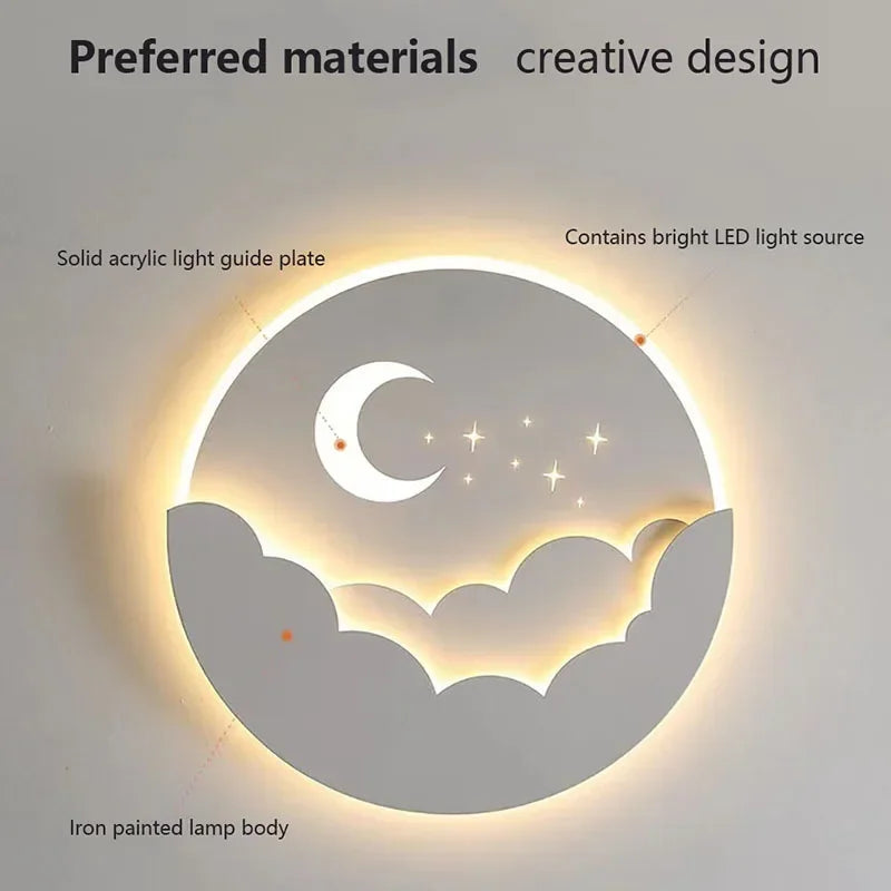 Moon & Stars LED Night Wall Light