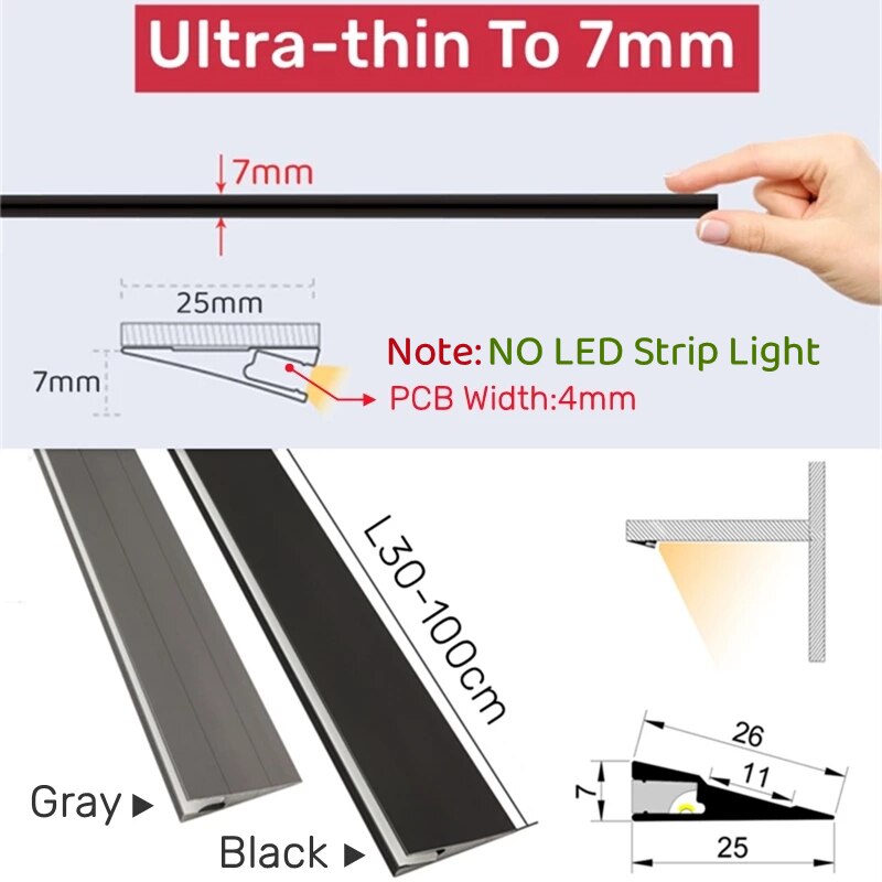Invisible Surface Aluminum Thin Light Panel | Kalsten