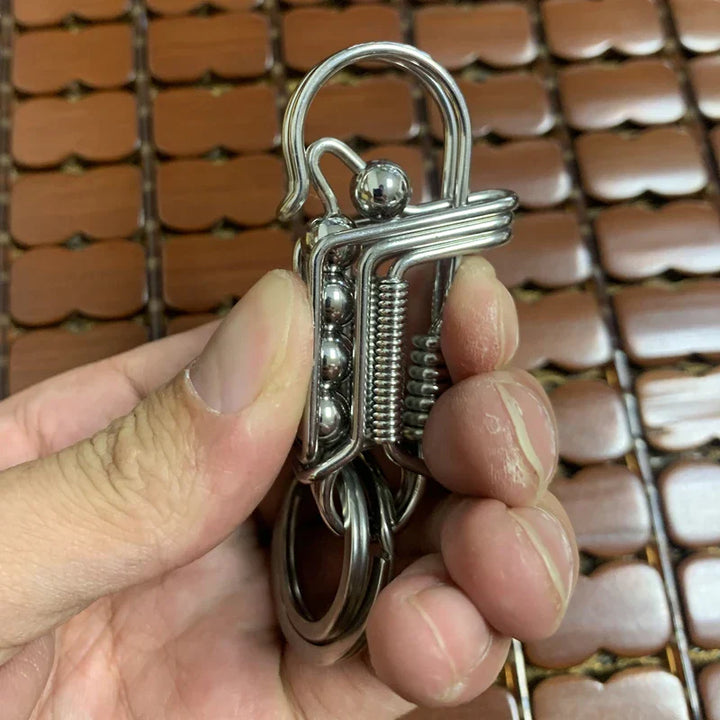 Iron Weave Stainless Matte-Finish Keychain | Kalsten