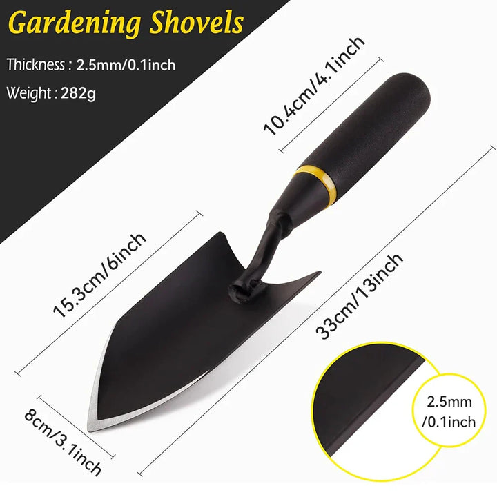 Kalsten | TerraGrip Garden Spade | Extra Robust & Ergonomic | Seamlessly Welded | For Hard Soils & Roots