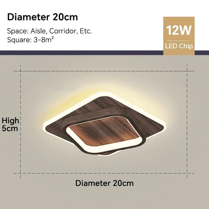Modern LED Aisle Ceiling Light Chandelier - Indoor Lighting Fixture for Corridor, Stairs, Foyer, Balcony, Bedroom, Bathroom | Kalsten