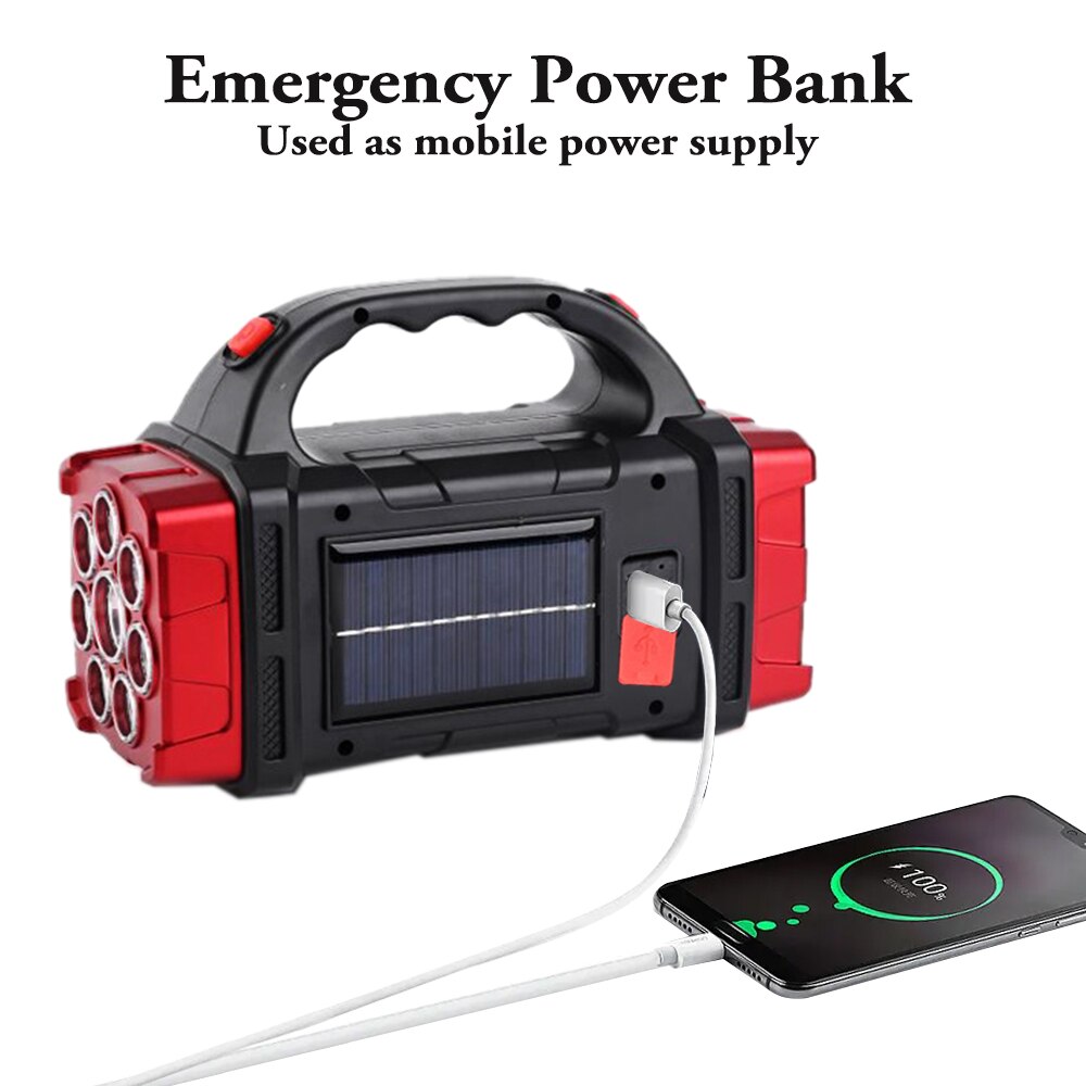 Kalsten | Solar Blast Powerful Power Bank LED Flashlight
