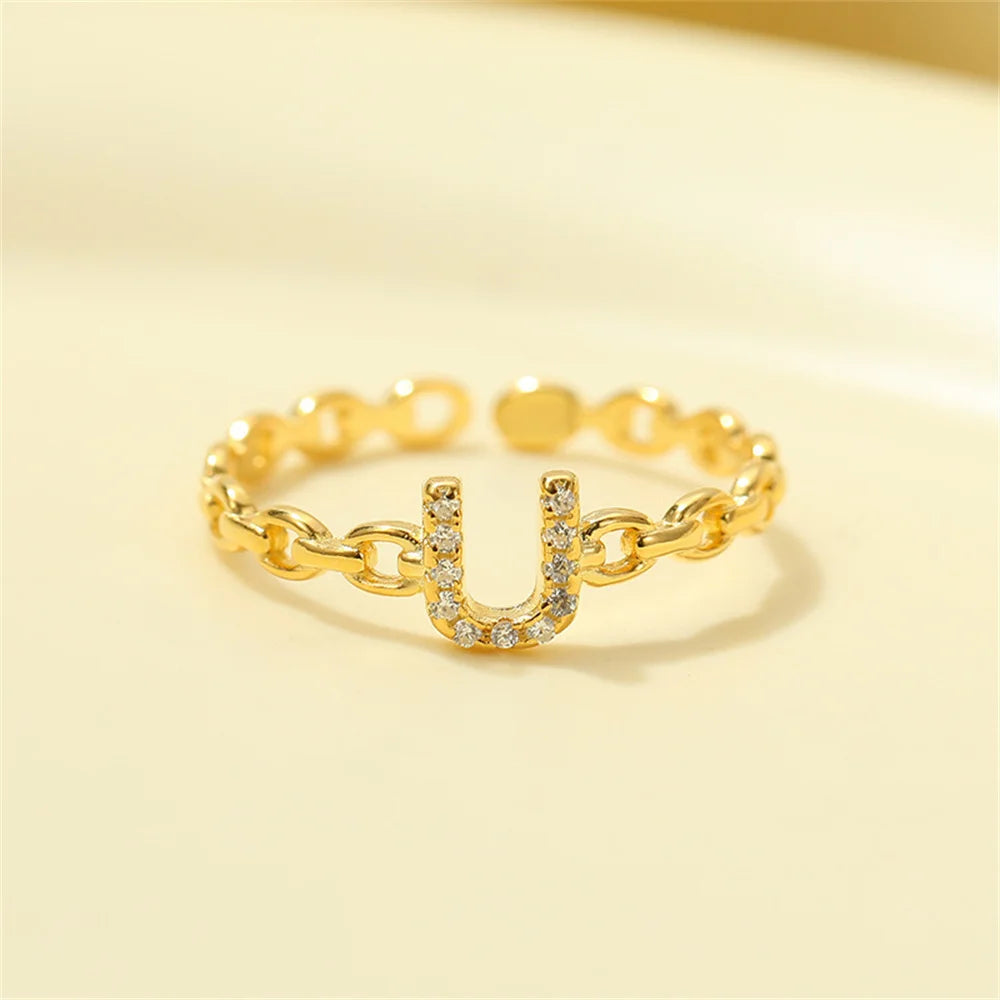 Kalsten | Dainty Diamond Letter Initial Ring