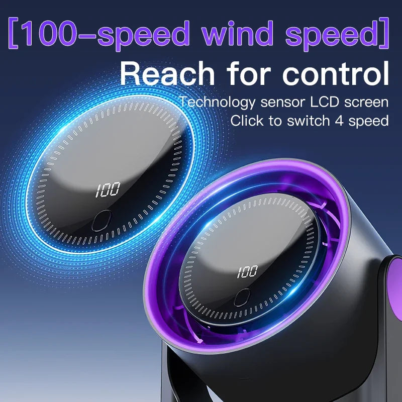 Kalsten | Airiqo Bladeless USB Fan | 100 Levels | Whisper Quiet & Energy Efficient | Portable & Wall Mountable