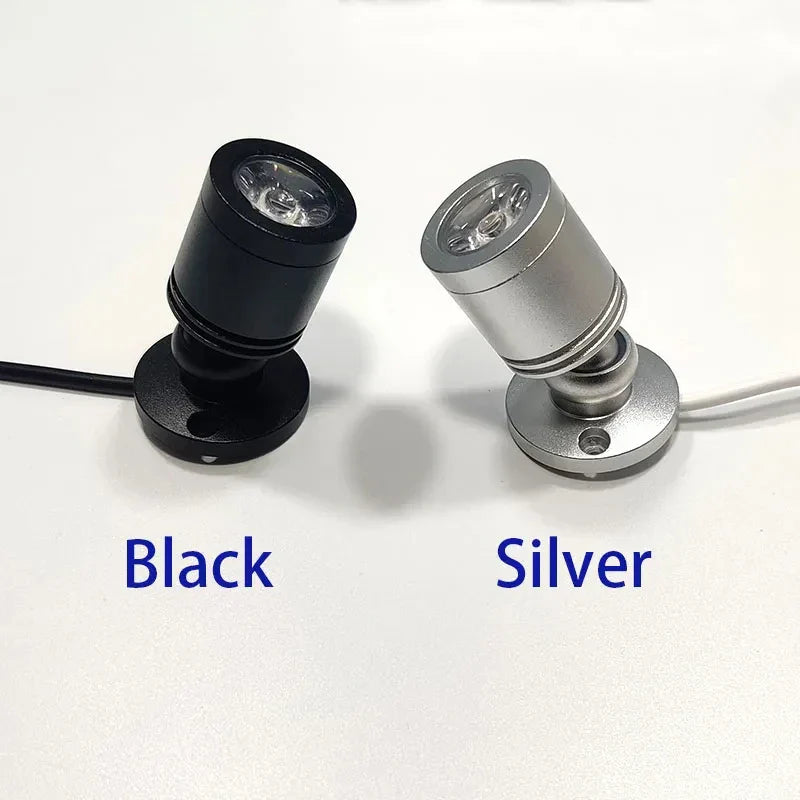 Kalsten | Mini LED Spot LuxoDot | 1W/3W | USB Spotlight for Display Cases & Decoration | Warm & Cold White | Aluminum Housing