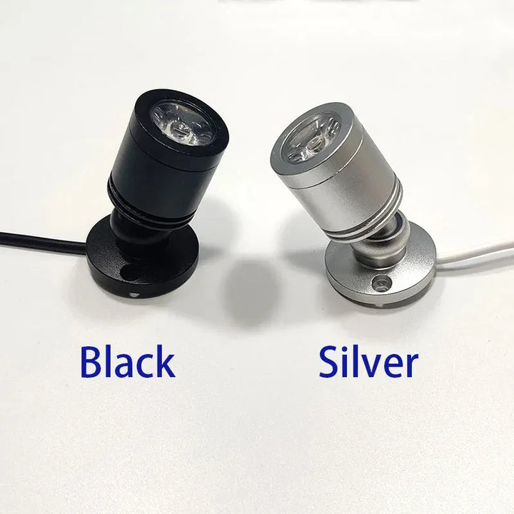 Kalsten | Mini LED Spot LuxoDot | 1W/3W | USB Spotlight for Display Cases & Decoration | Warm & Cold White | Aluminum Housing
