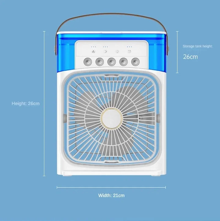 Portable Air Conditioner & Humidifier: Hydrocooling Small Air Cooler with 3-Speed Fan Adjustment - Ideal for Office and Household Use | Kalsten