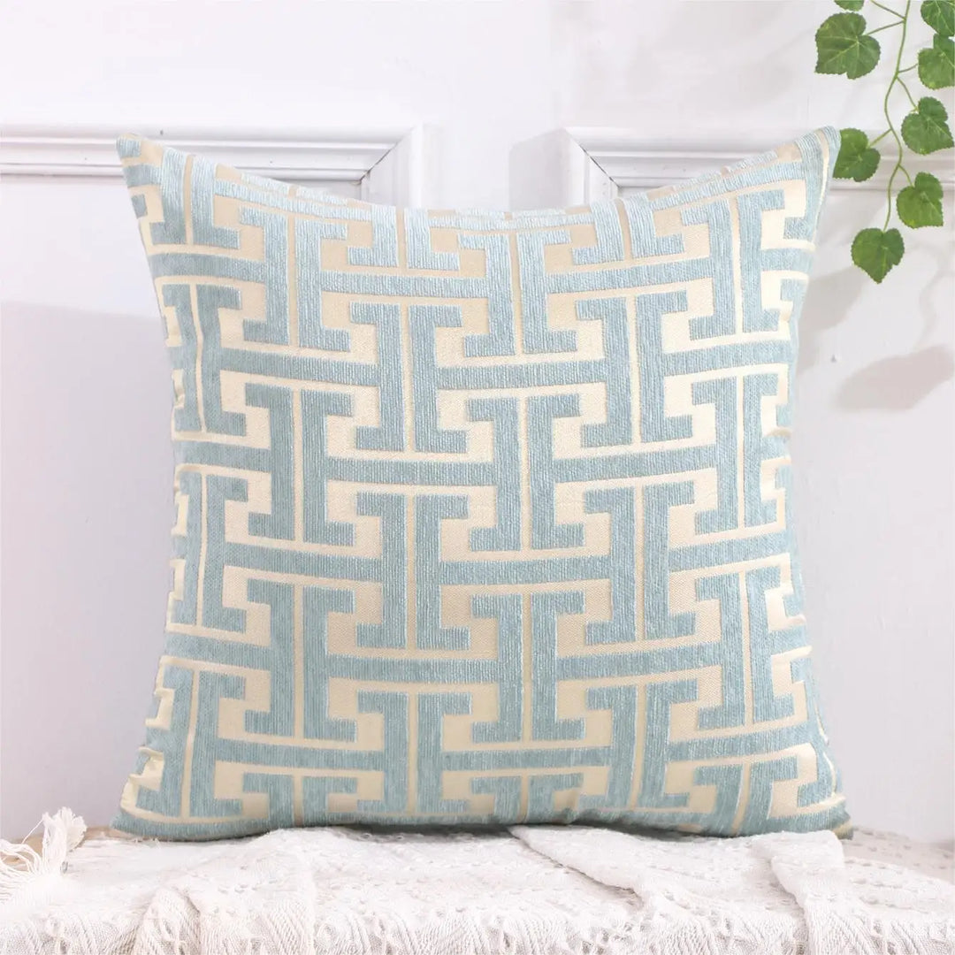 Striped cushion cover in country house style – Decorative sofa cover for living room and couch | Noxord