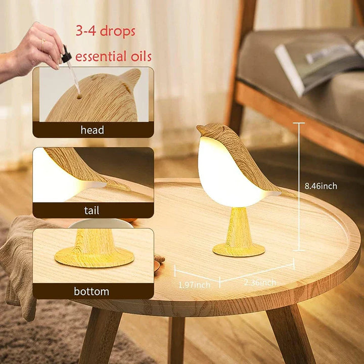 Playful Bird Night Lamp – Touch Control & Adjustable Light Colors Noxord