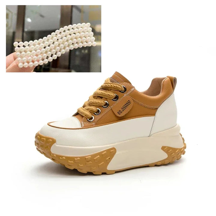 Kalsten | 7 cm Platform Wedge Sneakers made of Leather