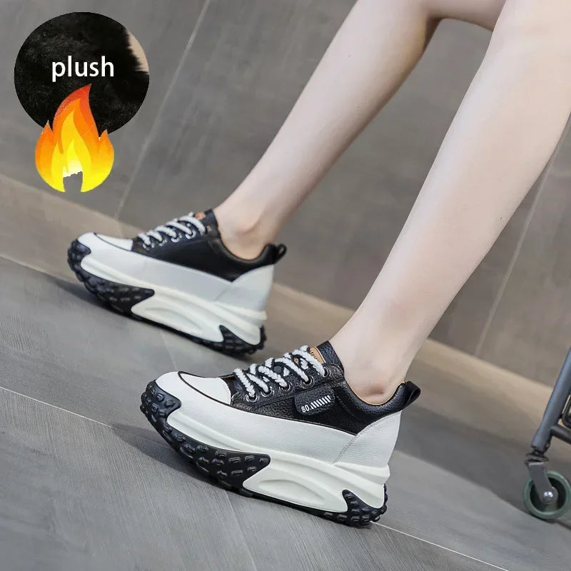 Kalsten | 7 cm Platform Wedge Sneakers made of Leather