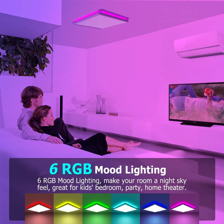 Energy-Saving LED Ceiling Lamp Flush Mount with Dimmable Brightness for Living Room | Kalsten