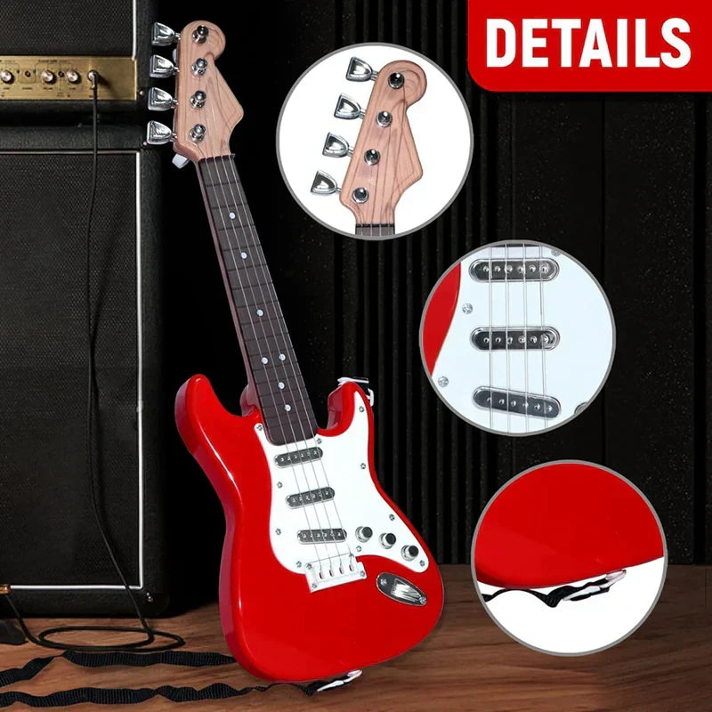 Kalsten | 4-String E-Guitar Toy for Kids | Portable, ABS Plastic & Educational Musical Instrument