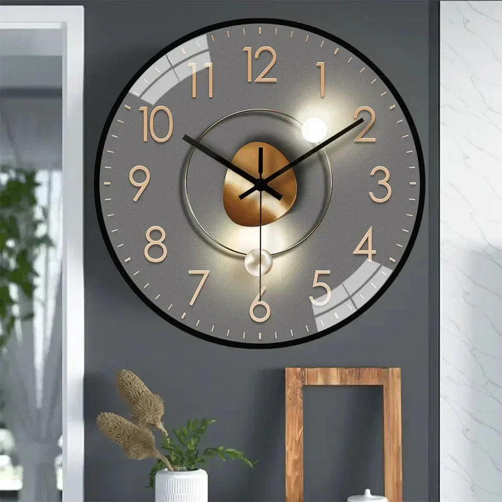 Kalsten | Silent Classic Wall Clock | Non-Ticking Elegant Timepiece for Bedroom & Office