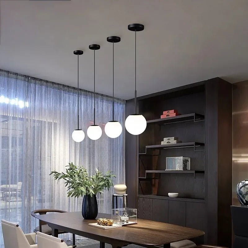 Modern Luxurious LED Pendant Light – Gold Ball Lampshade Hanging Light Fixture for Dining, Living Room, and Bedroom Décor | Kalsten