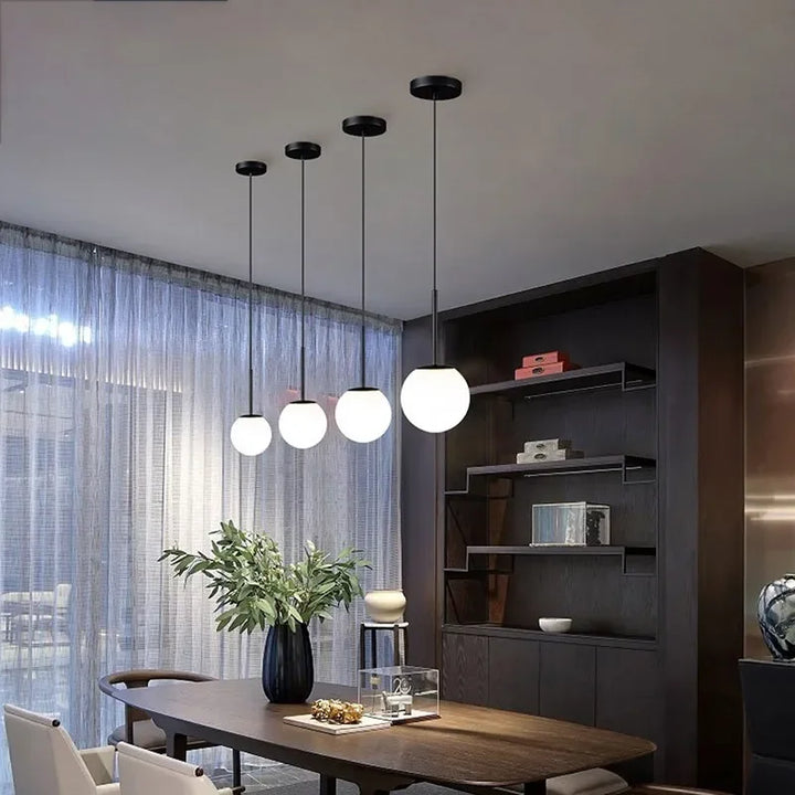 Modern Luxurious LED Pendant Light – Gold Ball Lampshade Hanging Light Fixture for Dining, Living Room, and Bedroom Décor | Kalsten