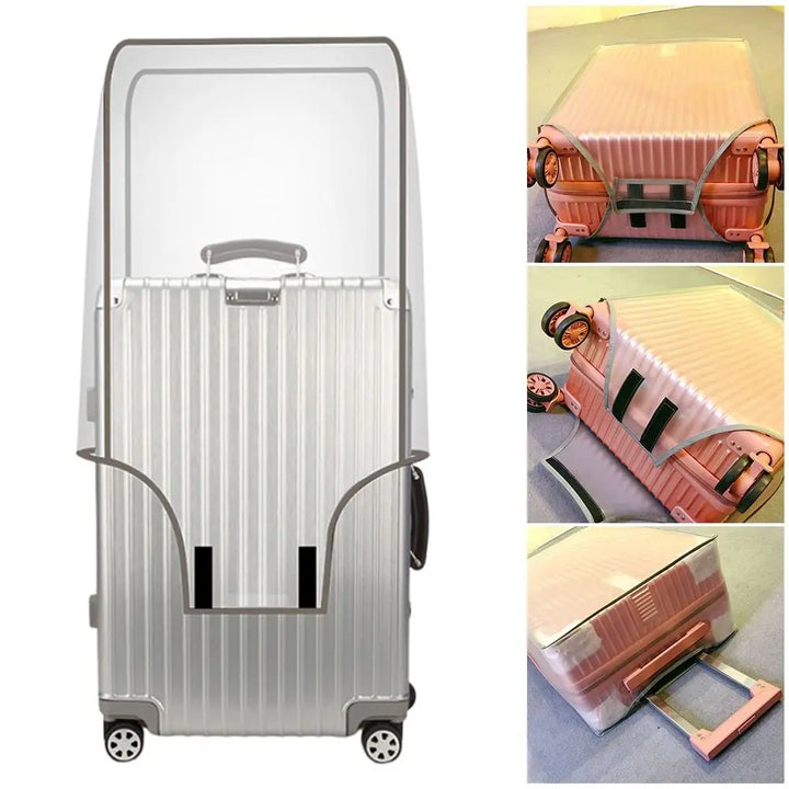 Kalsten | ClearGuard Suitcase Cover Transparent | Waterproof & Dustproof | Luggage Protection for 16–30 Inch Trolleys | Reusable & Tear-Resistant