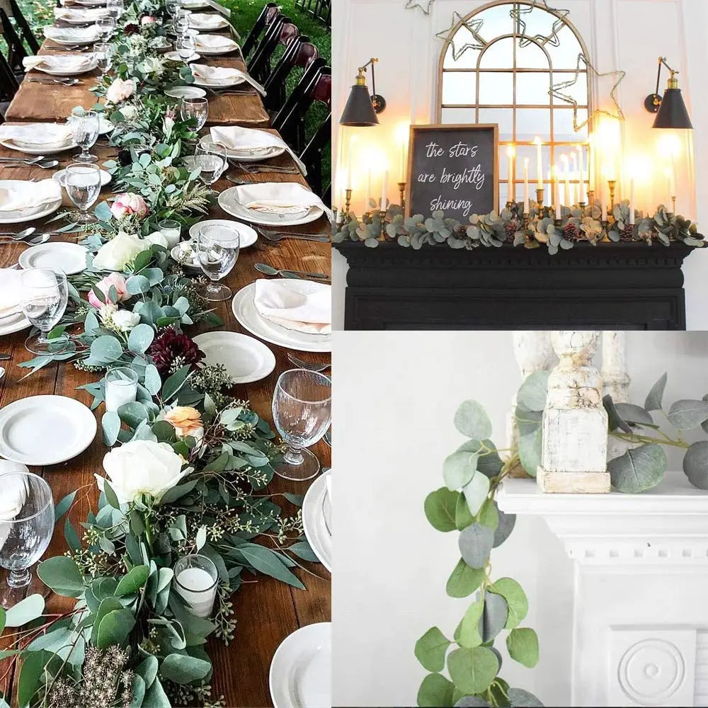 Kalsten | Eucalyptus Garland Set | 2 Pieces | 180 cm | Realistic & Maintenance-Free