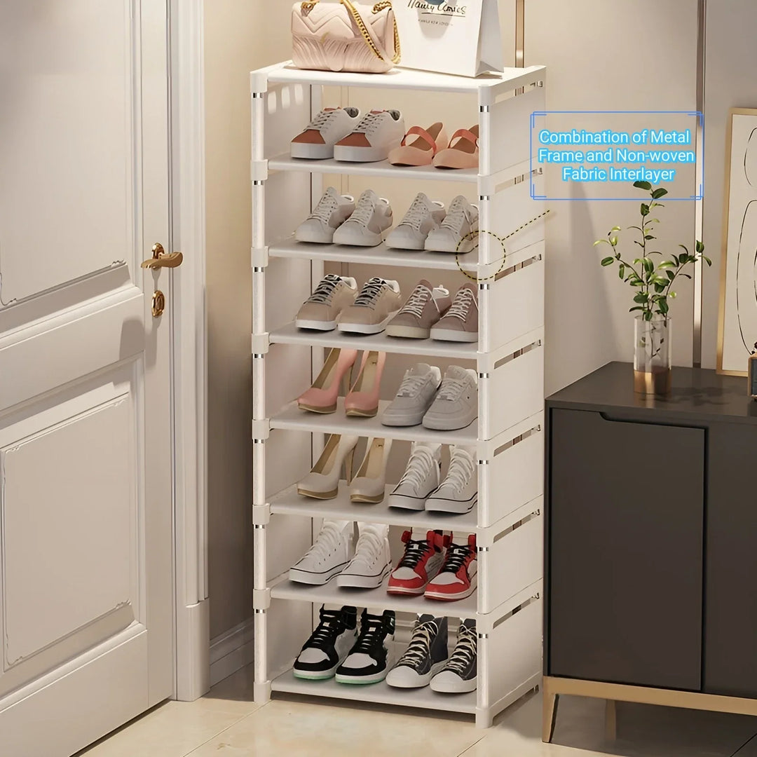 Kalsten | Space-Saving Metal Frame Shoe Rack with 6/8 Layers – Liora
