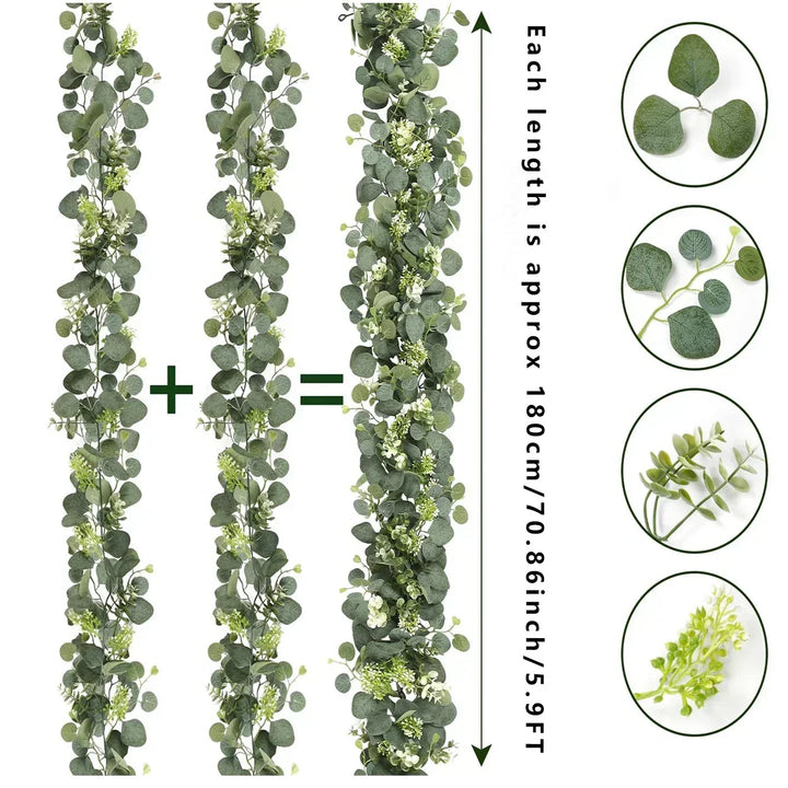 Kalsten | Garland - EucaGreen - Artificial Eucalyptus - 2-piece Set